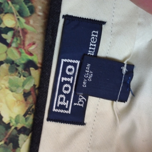Polo BY RALPH LAUREN gray 100% wool trousers size 33x32 - - Picture 2 of 7